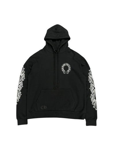 Chrome hearts floral horseshoe zip up hoodie