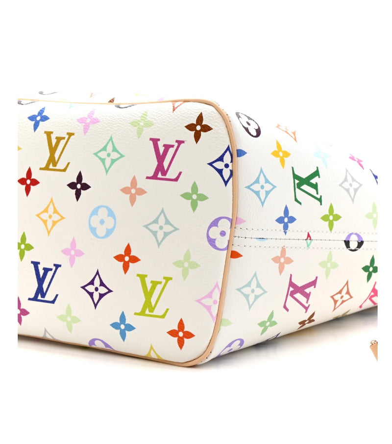 LV X TM Monogram Multicolor Neverfull MM White