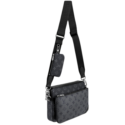 Louis Vuitton Trio Messenger Monogram Eclipse Reverse Gray