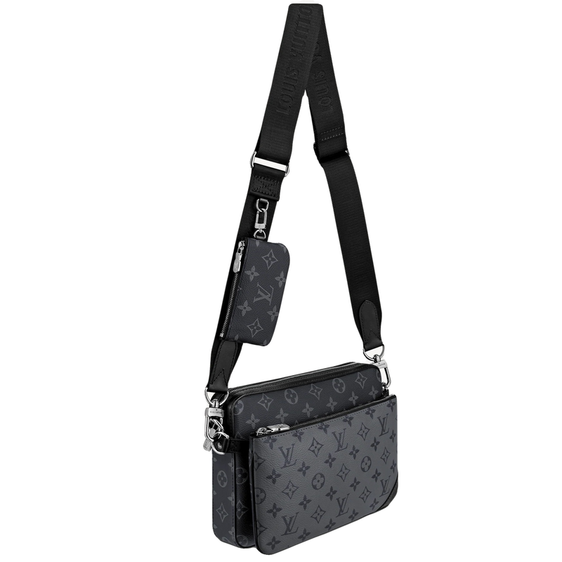 Louis Vuitton Trio Messenger Monogram Eclipse Reverse Gray
