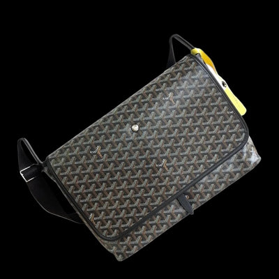 Goyard Black Canvas Goyardine Capetien Messenger Bag
