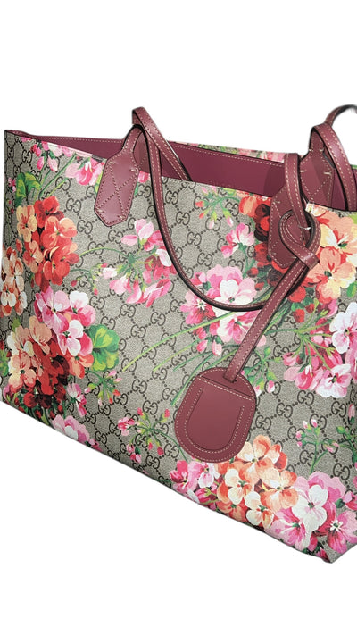 Gucci Tote Bag Floral Reversible Blooms Flower