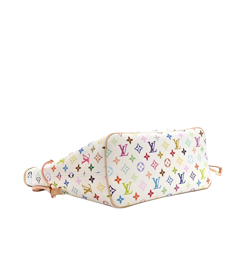 LV X TM Monogram Multicolor Neverfull MM White