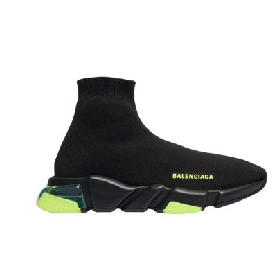 Balenciaga Speed Clear Sole Sneaker Black/Yellow Floor