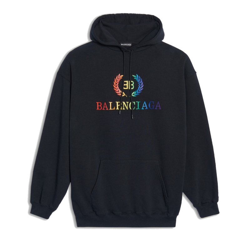 Balenciaga Rainbow Embroidered Hoodie