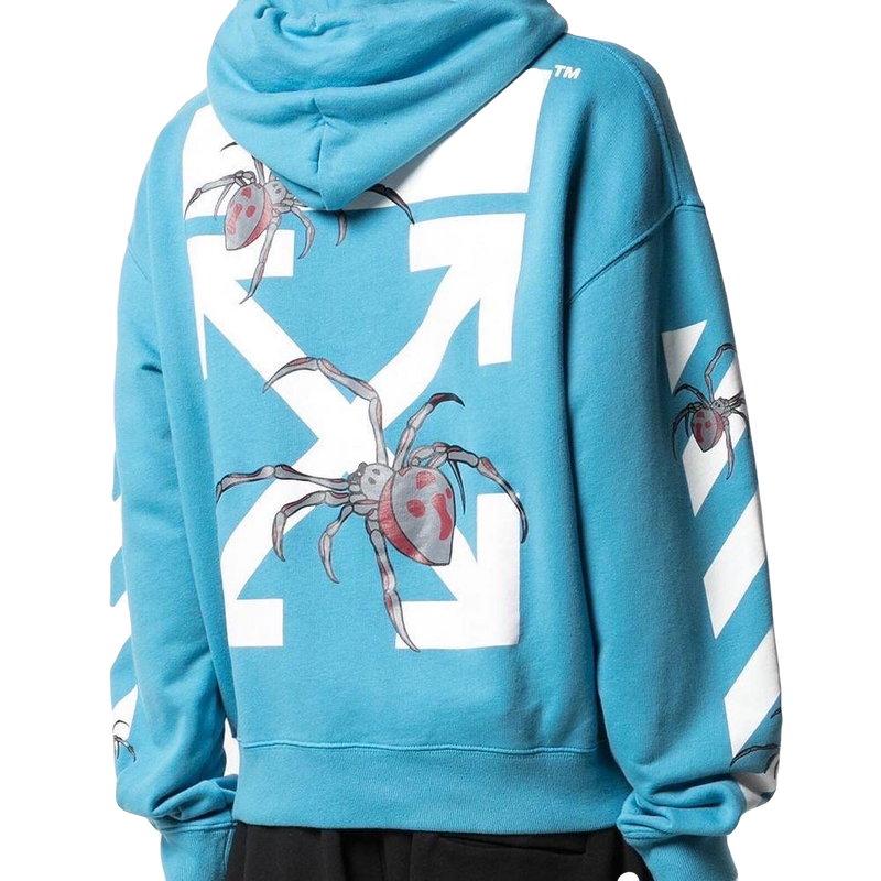 •Off White Spider Arrows Hoodie (Blue)