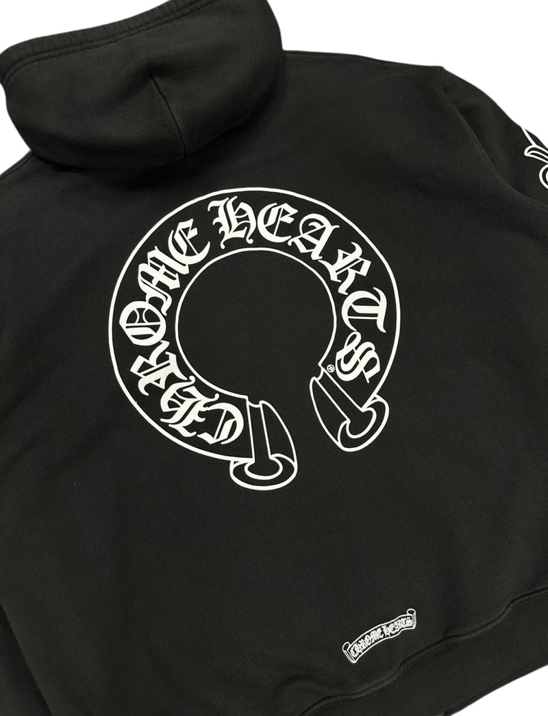 Chrome hearts floral horseshoe zip up hoodie