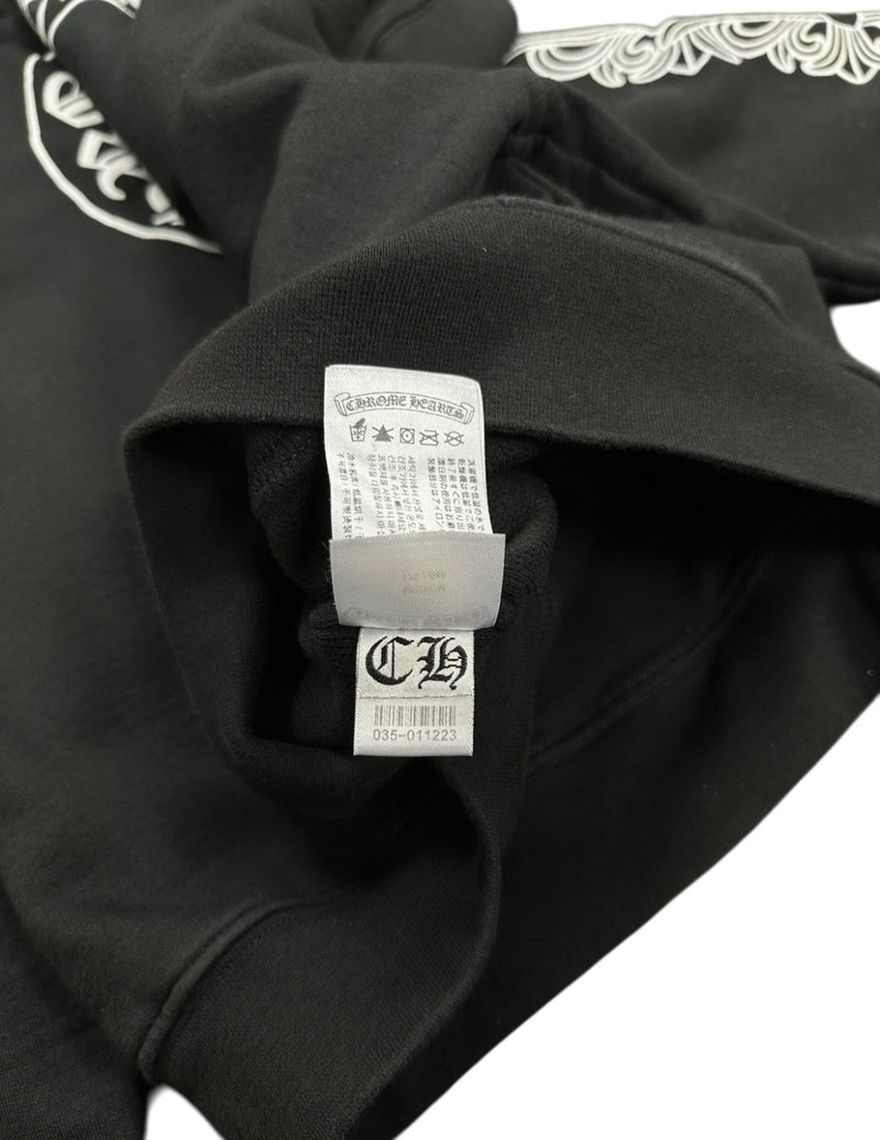 Chrome hearts floral horseshoe zip up hoodie