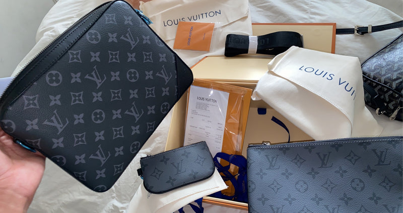 Louis Vuitton Trio Messenger Monogram Eclipse Reverse Gray