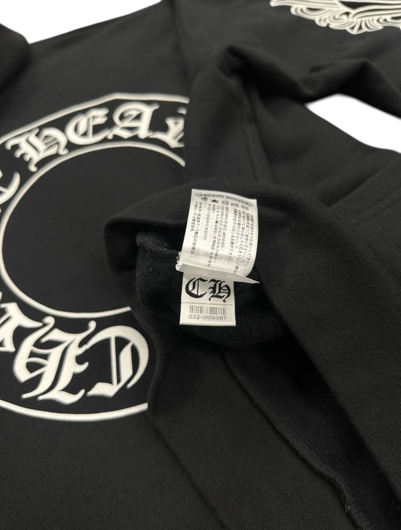Chrome hearts floral horseshoe zip up hoodie